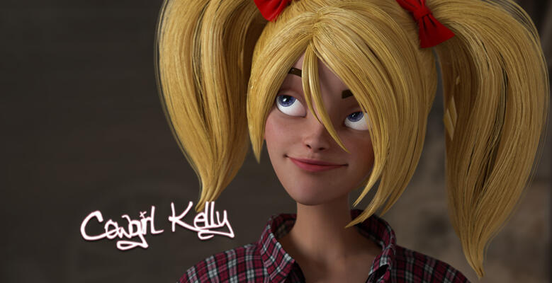 Cowgirl Kelly RIDES INTO TOWN, by AnimeshinClub